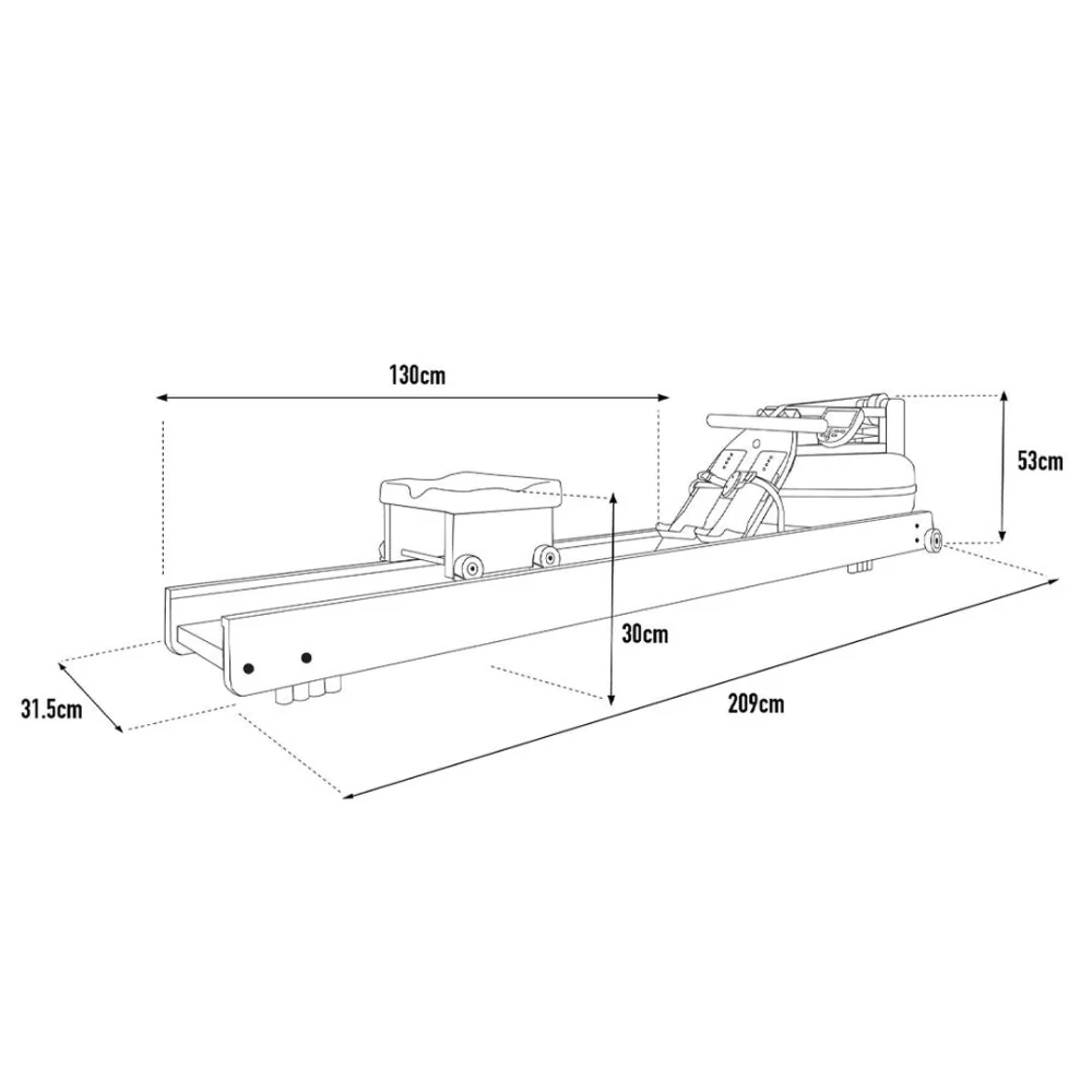 Water Rower Classic With S4 Performance Monitor American Walnut - Image 8