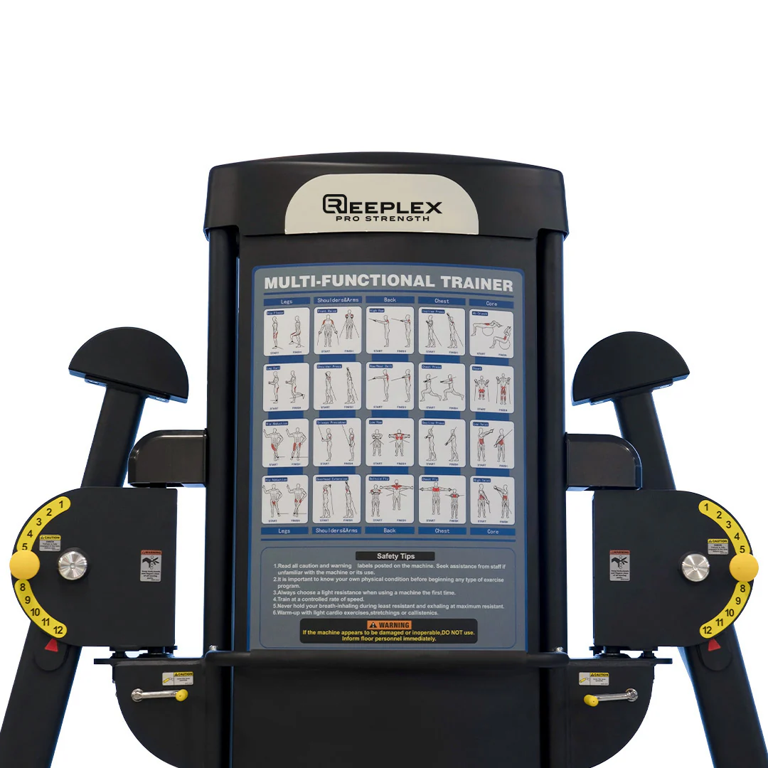 Reeplex Commercial Multi-Functional Trainer 2 x 90kg Weight Stacks - Image 7