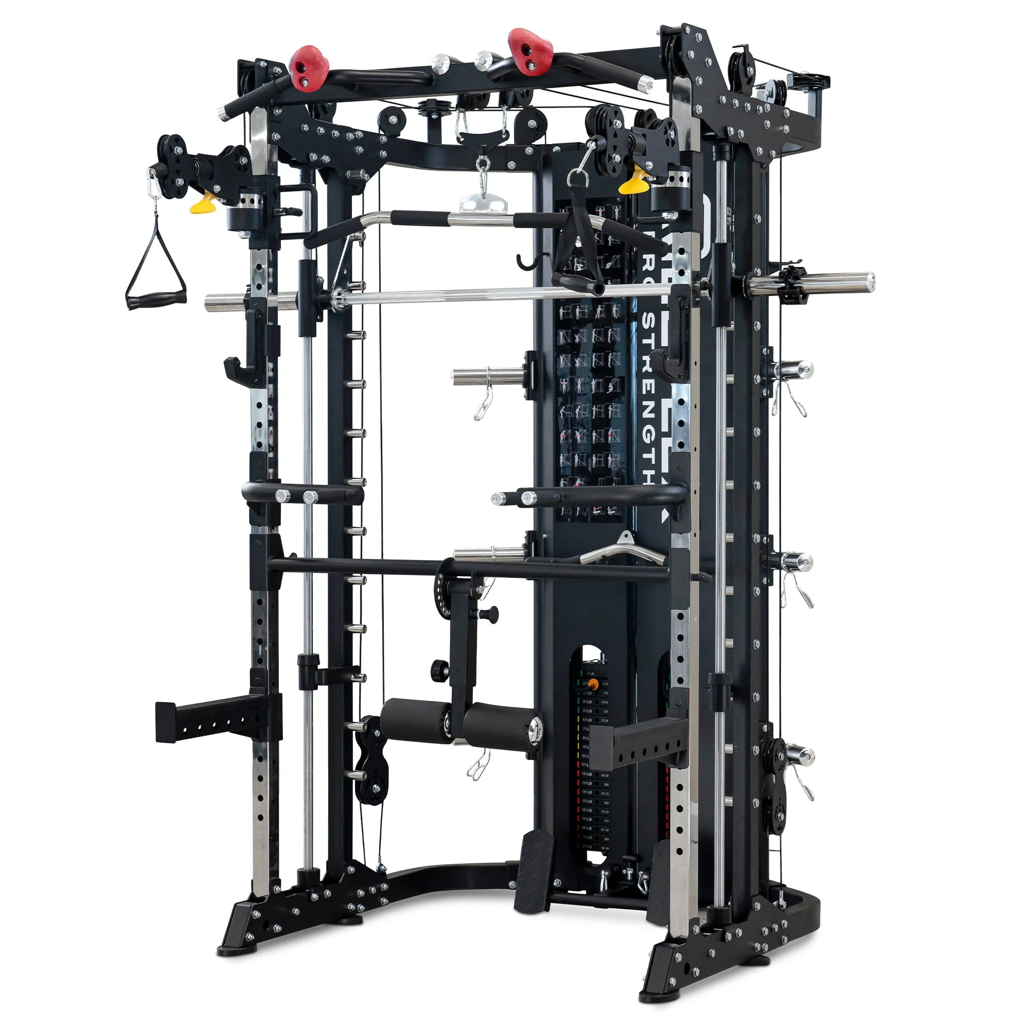 Reeplex CBT-PRO90 Multi-Functional Trainer + Adjustable Bench + 100kg Olympic Rubber Weight Plates + 7ft Barbell - Image 5