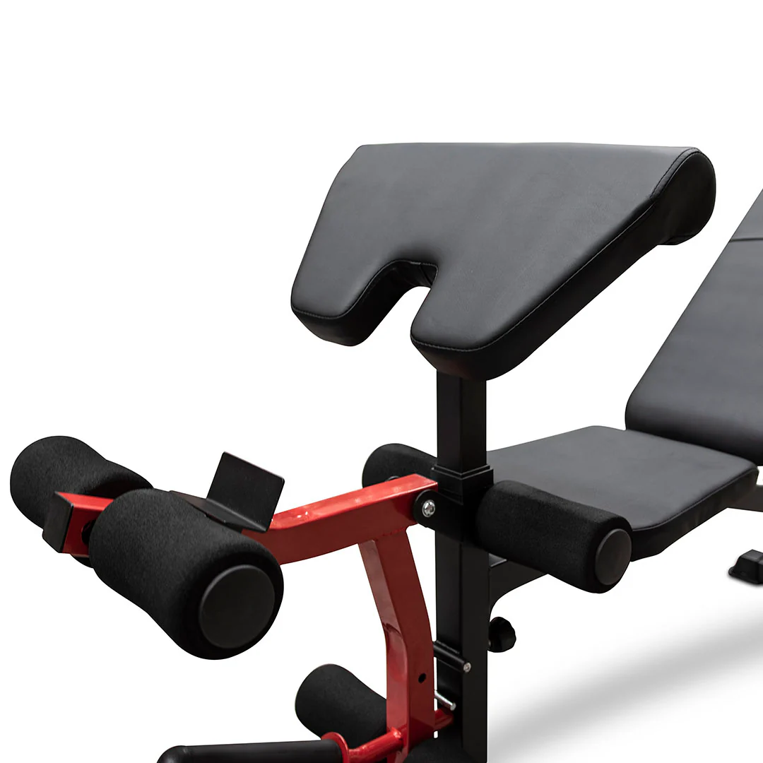 Squat Rack & Lat Pulldown + Adjustable Bench + 120kg Olympic Barbell Weight Set - Image 9