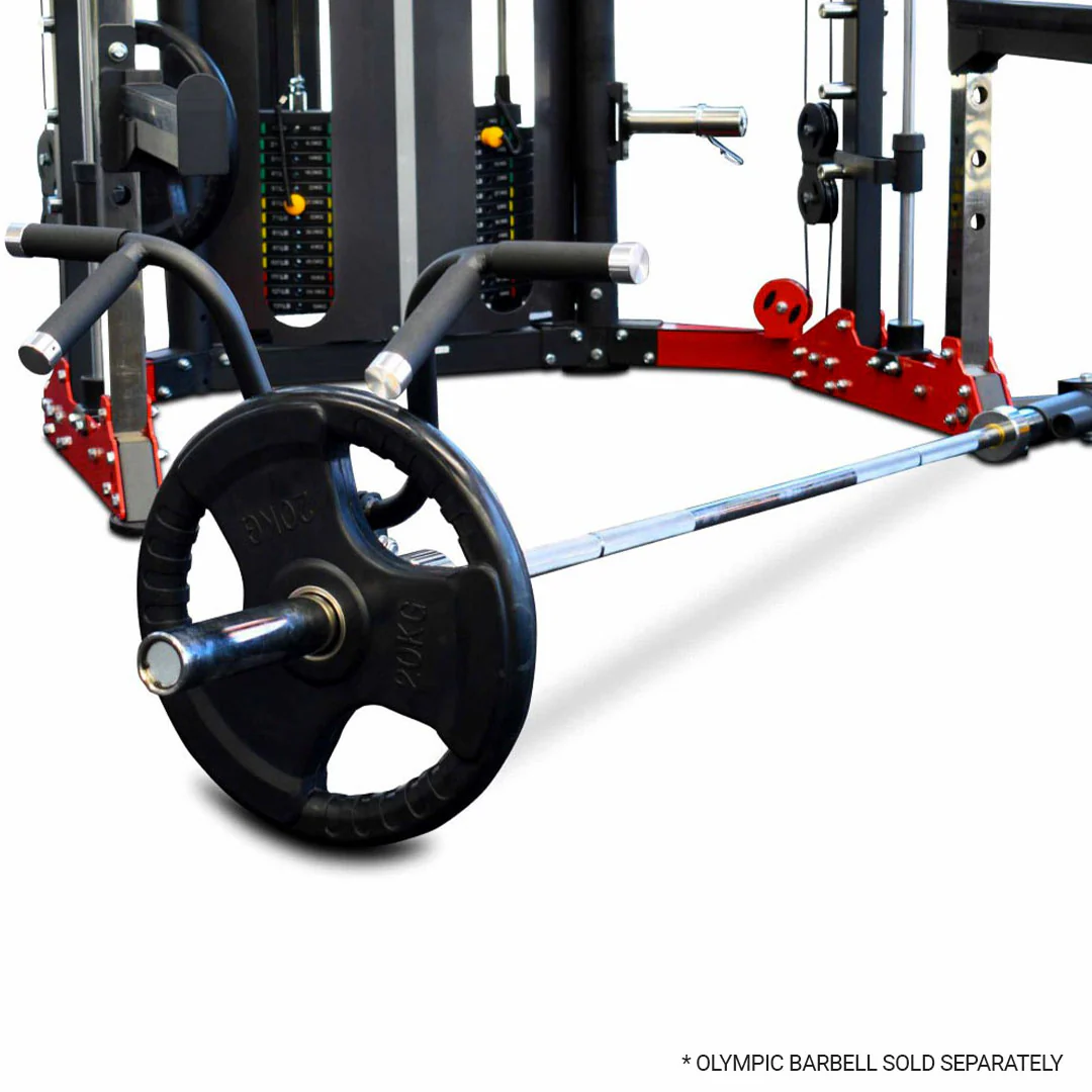 Reeplex CBT-PN Multi Station Gym + FID Bench + 100kg Olympic Rubber Weight Plates - Image 7