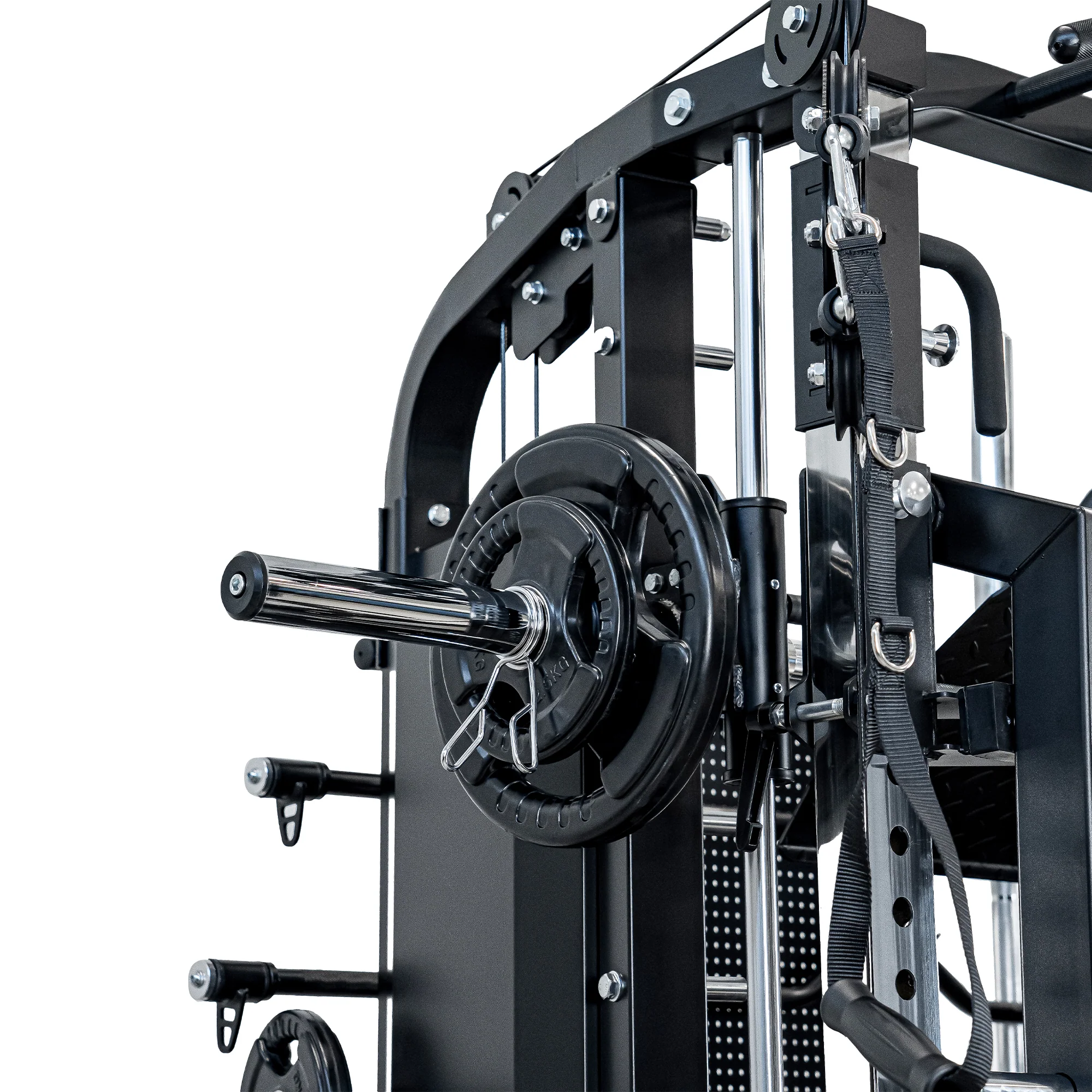 Reeplex CX4 Multi-Functional Trainer + FID Bench + 100kg Weight Plates + 7ft Barbell + Jammer Arms + Leg Press - Image 8