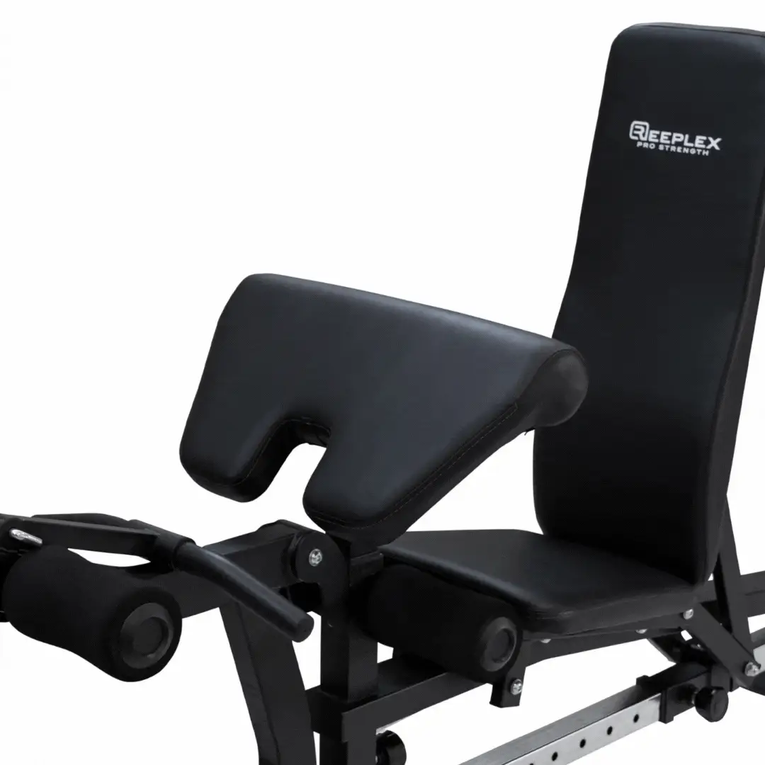 Reeplex Power Rack with Cable Crossover and Lat pulldown + Bench + 120kg Olympic Weight Set - Image 12
