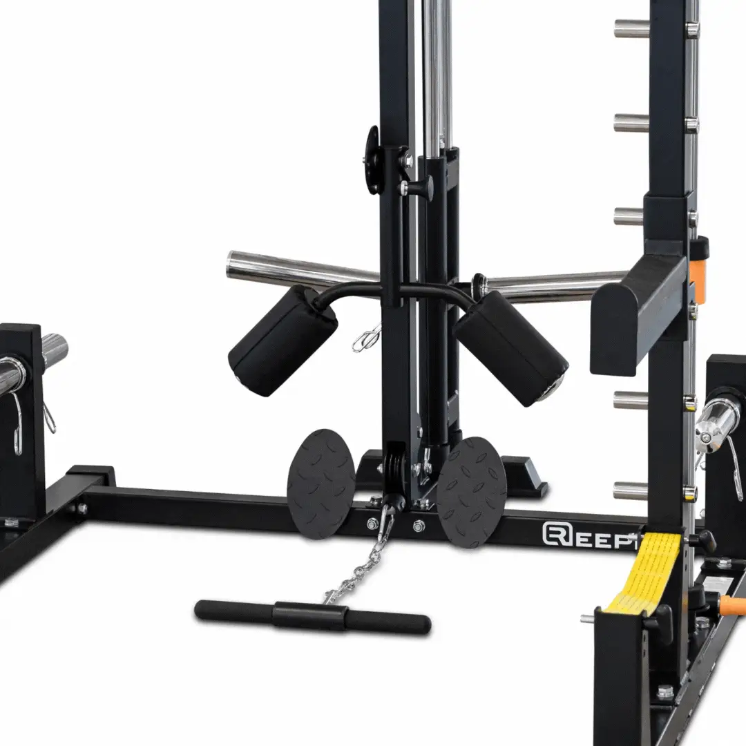 Reeplex RM90 Squat Rack with Smith Machine and Lat Pulldown + Seated Row - Image 6