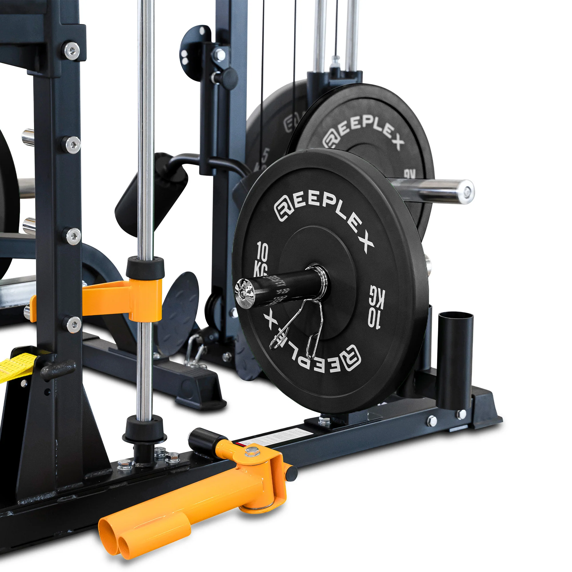 Reeplex RM90 Smith Machine + Squat Rack + Lat Pulldown + Adjustable Bench + 100kg Bumper Plates - Image 14