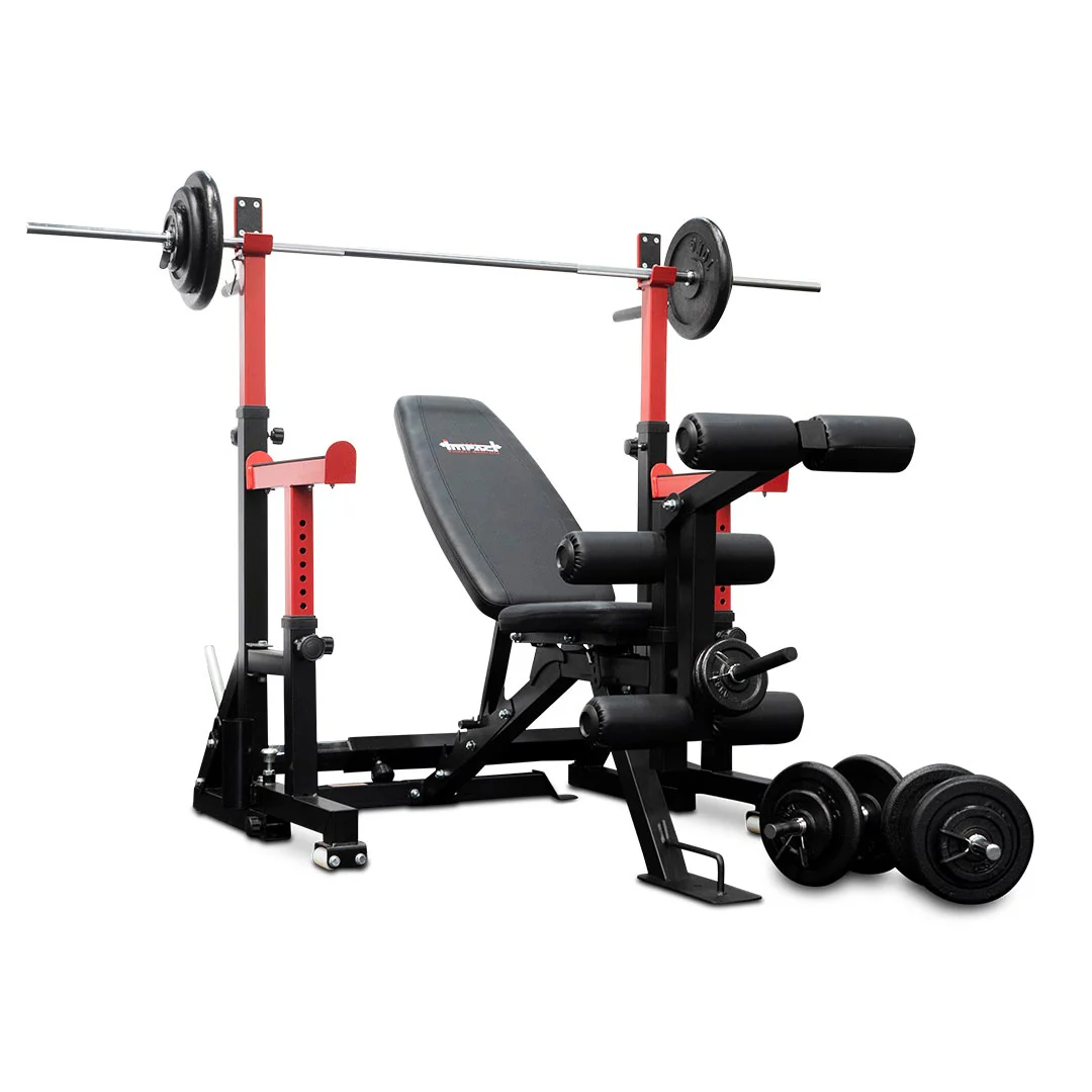 Reeplex SR10 Squat Rack + Adjustable Bench + 75kg Barbell Weight Set + Dumbbells - Image 3